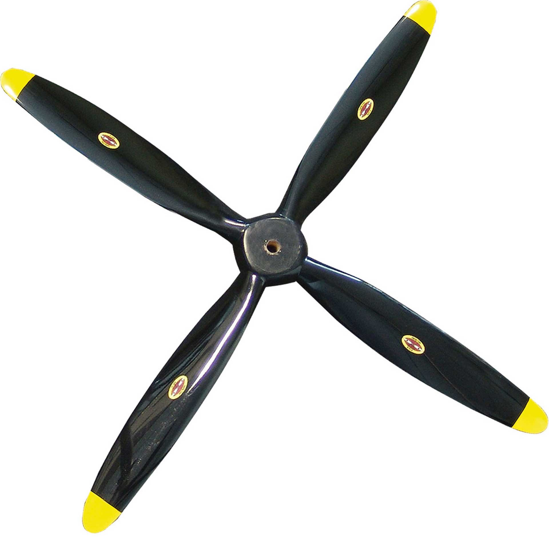 BIELA CARBON PROPELLER 4-BLADE 20/10 BLACK SEMI SCALE "SPITFIRE"