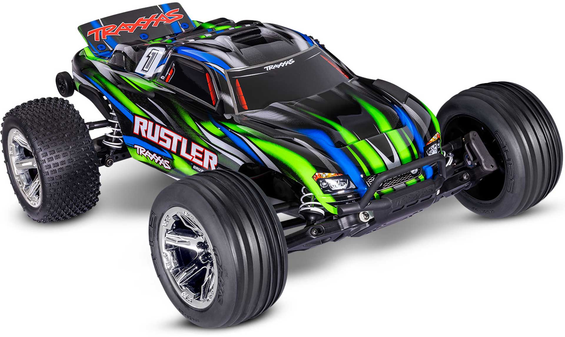 TRAXXAS RUSTLER 1/10 2WD HD BL-2S BRUSHLESS STADIUM-TRUCK GRÜN RTR