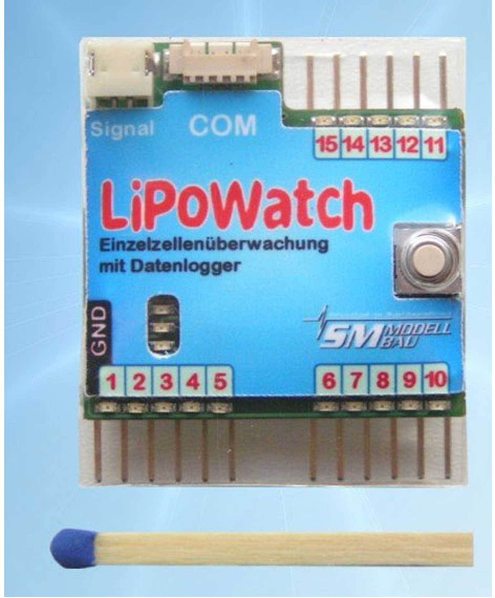 SM-Modellbau LIPO WATCH WITH USB-INTERFACE CABLE