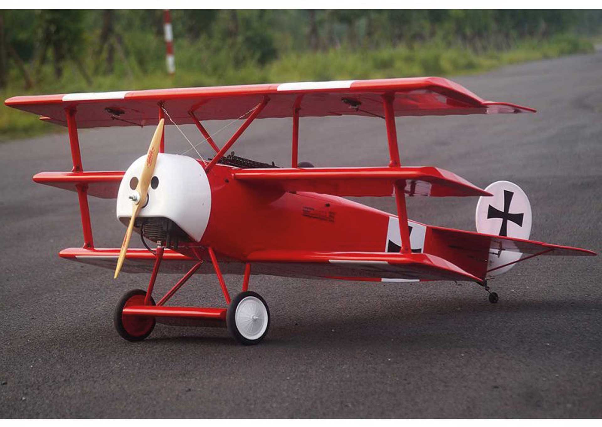 VQ Models Fokker Dr.1 (rouge) / 1850mm ARF Dreidecker