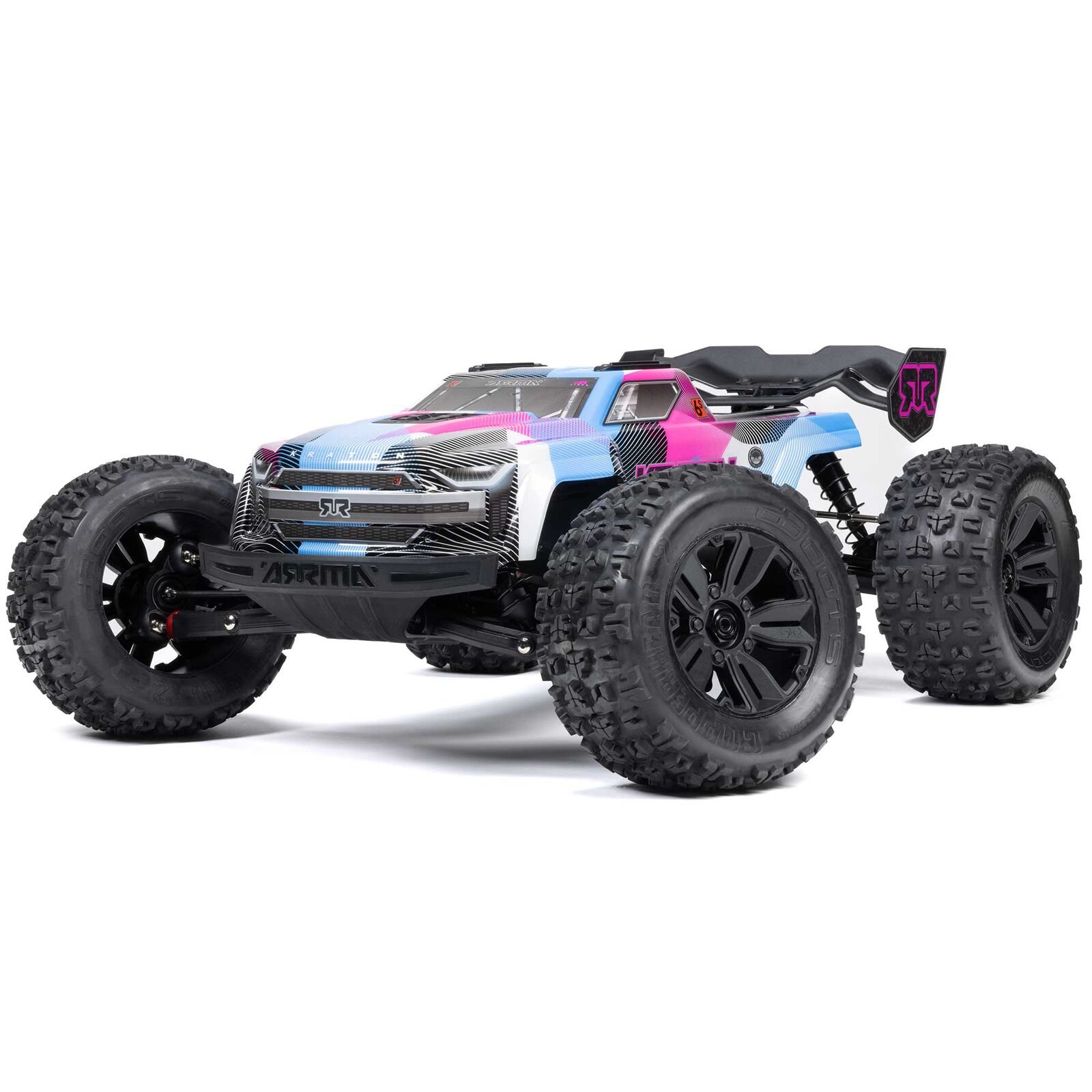 ARRMA KRATON 6S V6 4X4 1/8 BLX Brushless Speed Monster Truck RTR, Blau/Pink