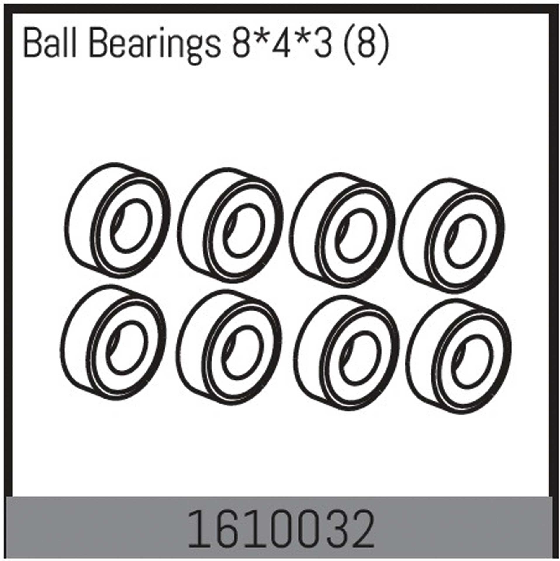 ABSIMA Ball Bearings 8*4*3 (8)