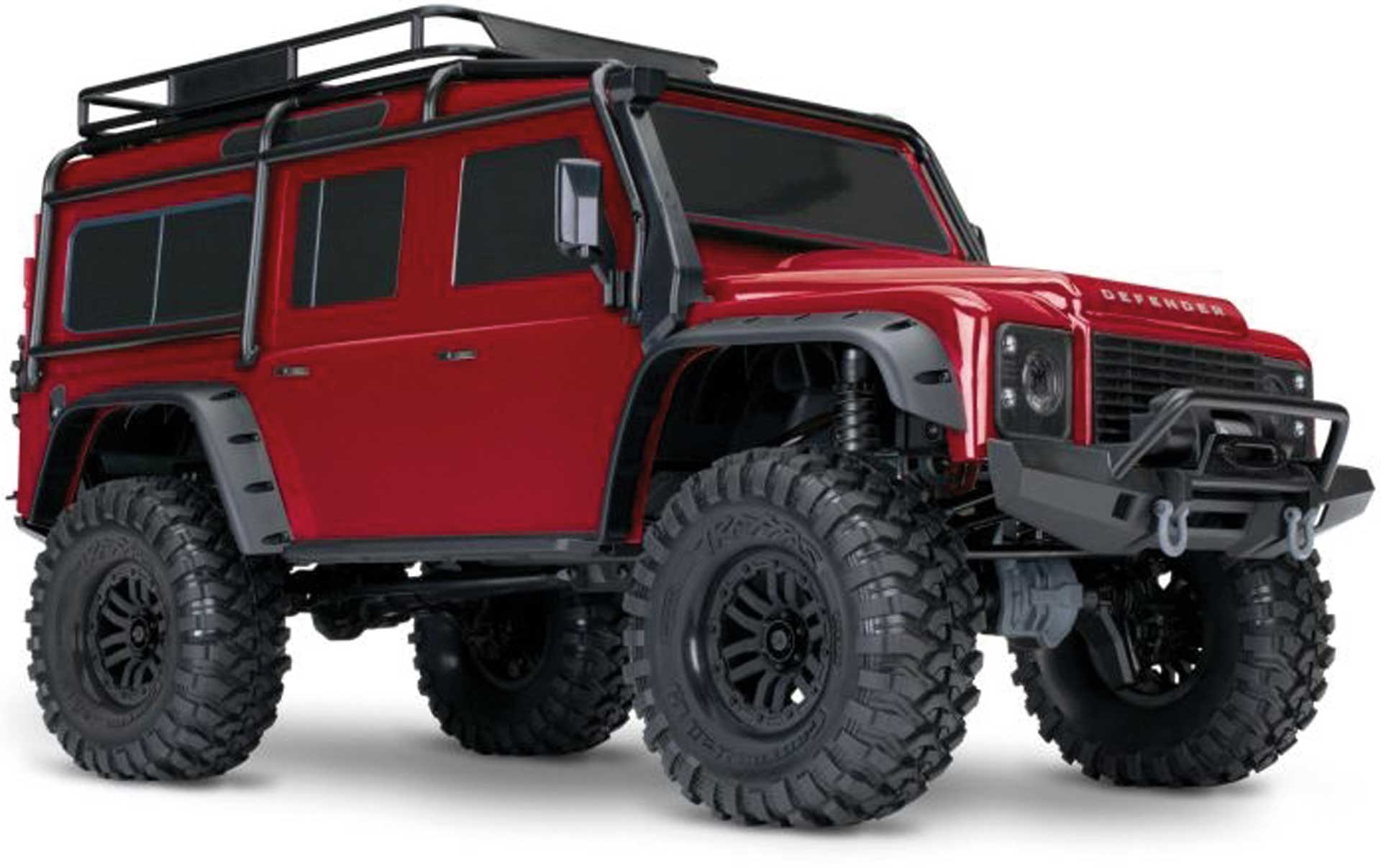 TRAXXAS TRX-4 Land Rover Defender rot 1/10 Crawler RTR Brushed, Clipless, ohne Akku und Ladegerät