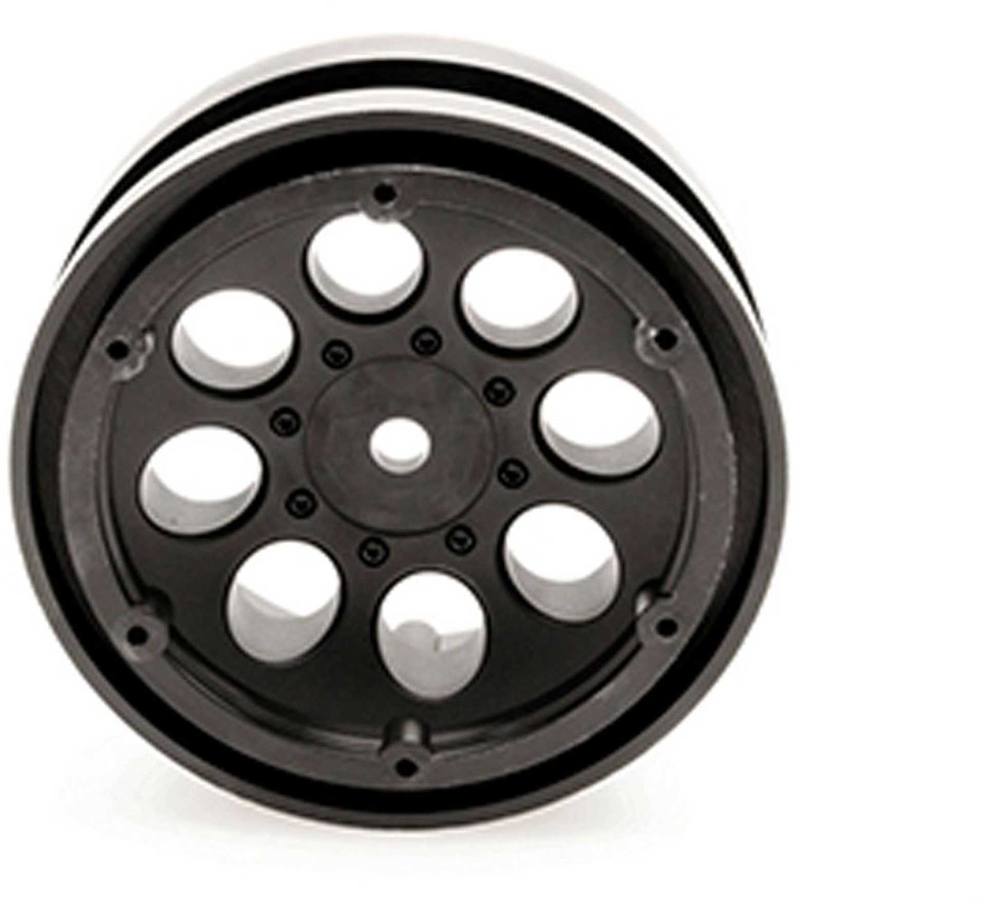 AXIAL AX8087 8-Hole 1.9 Beadlock Wheel Black (2)