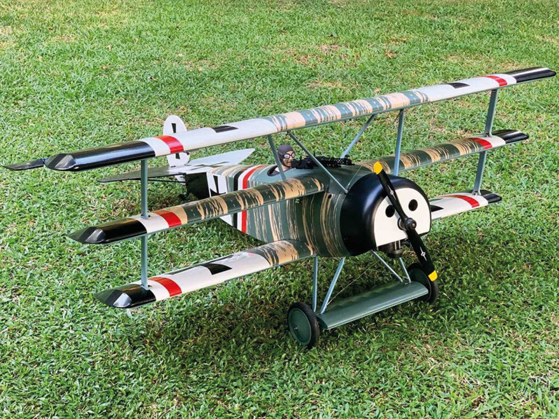 VQ Models Fokker Dr.1 (noir) / 1850mm ARF Triporteur