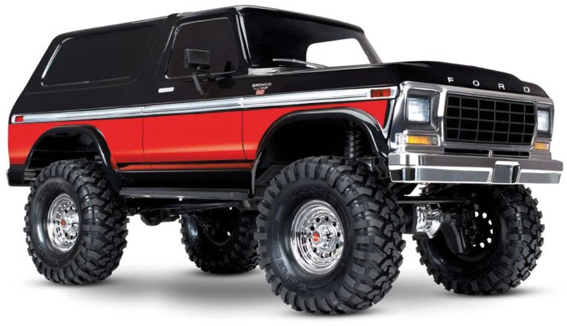 TRAXXAS TRX-4 79 Ford Bronco schwarz/rot 1/10 Crawler RTR Brushed, Clipless, ohne Akku und Ladegerät