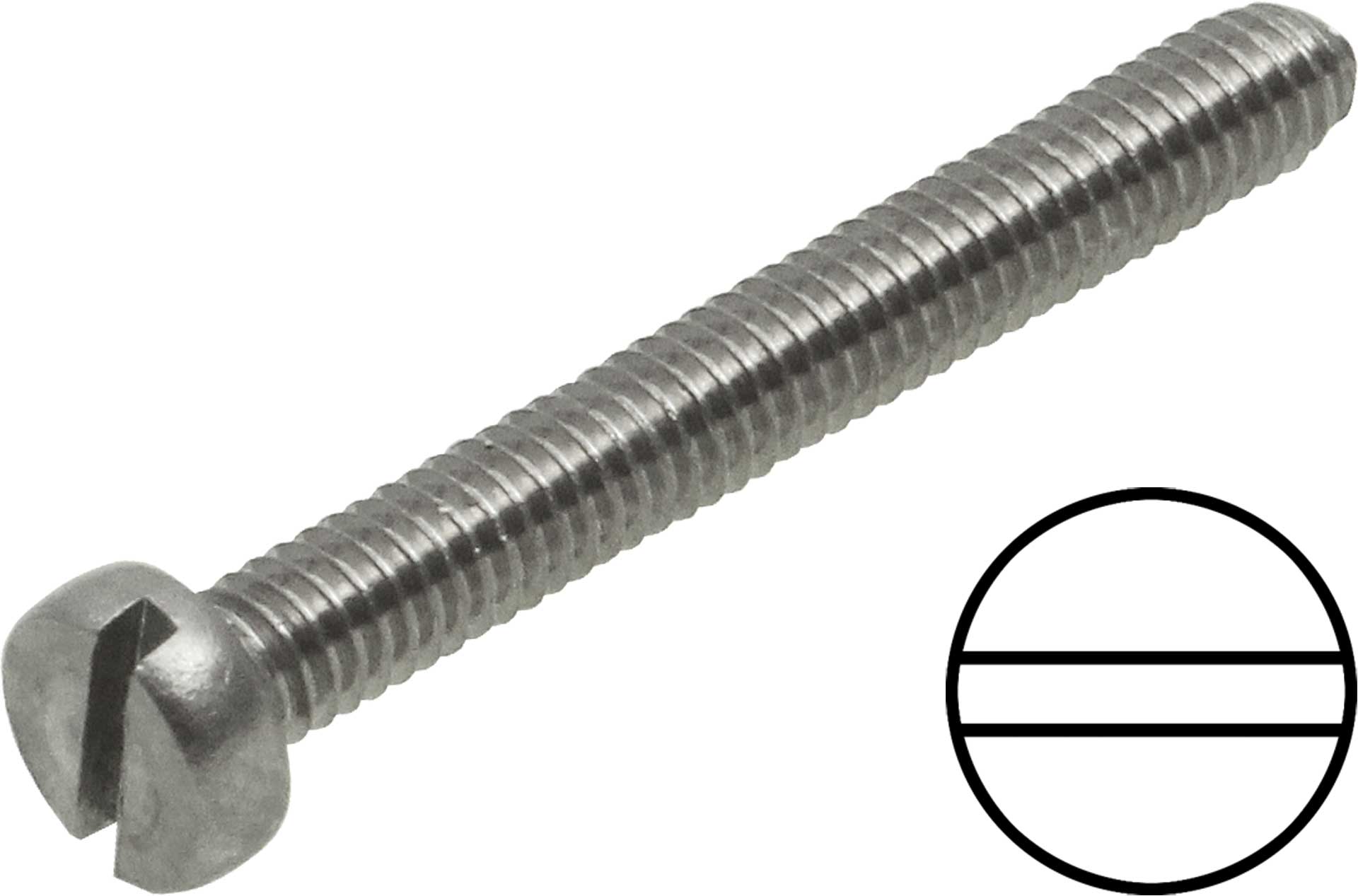 Modellbau Lindinger Cylinder head screws M2.5/10mm slotted Stainless steel, rustproof 20pcs.