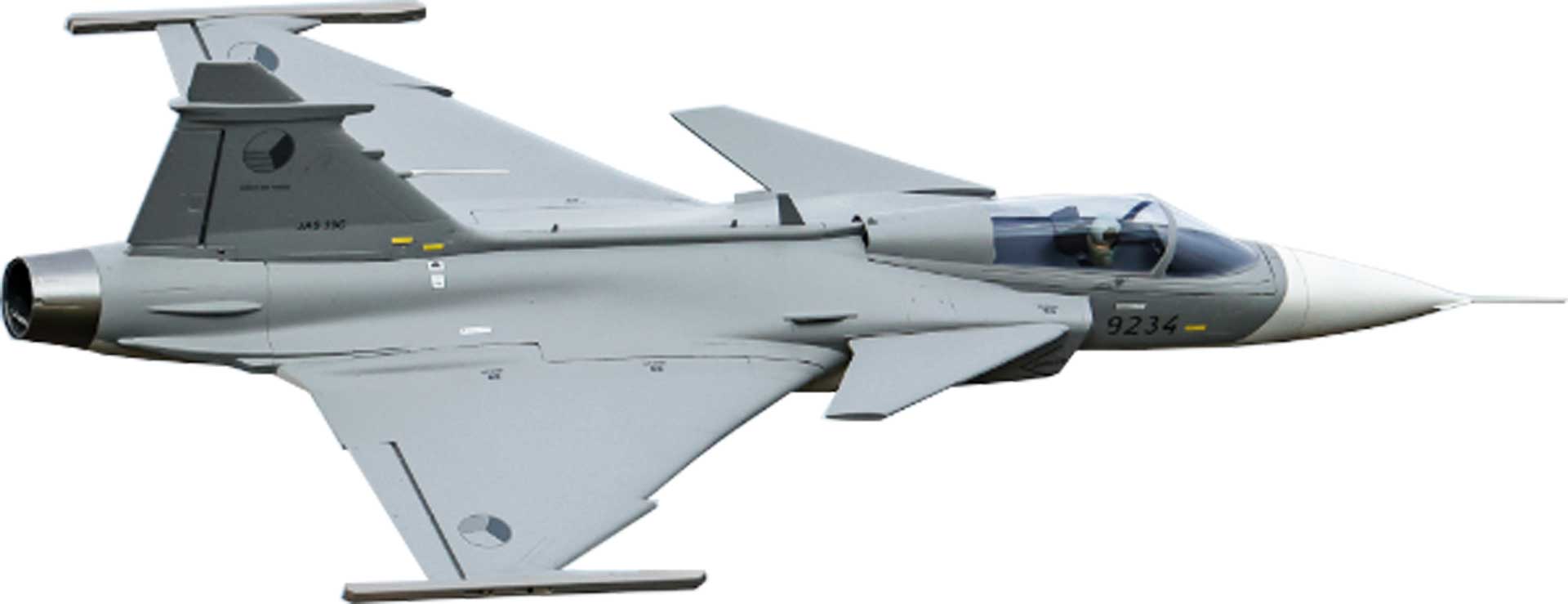 Freewing Jas-39 Gripen grey PNP 80mm Jet EDF 12B