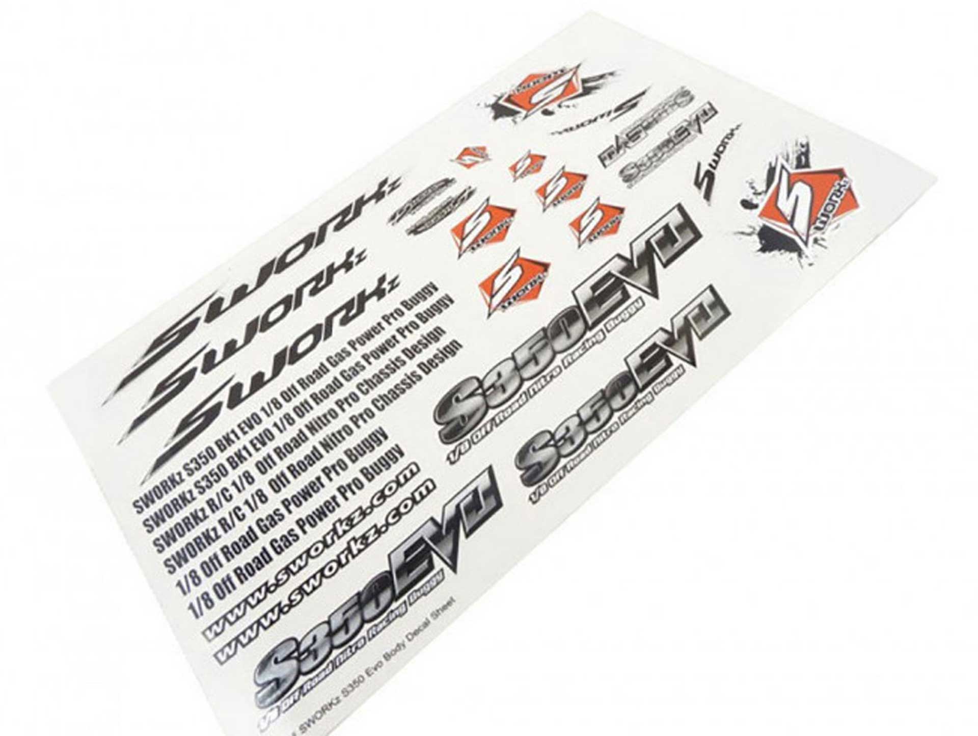 SWORKZ S350 BK1 BODY STICKER EVO