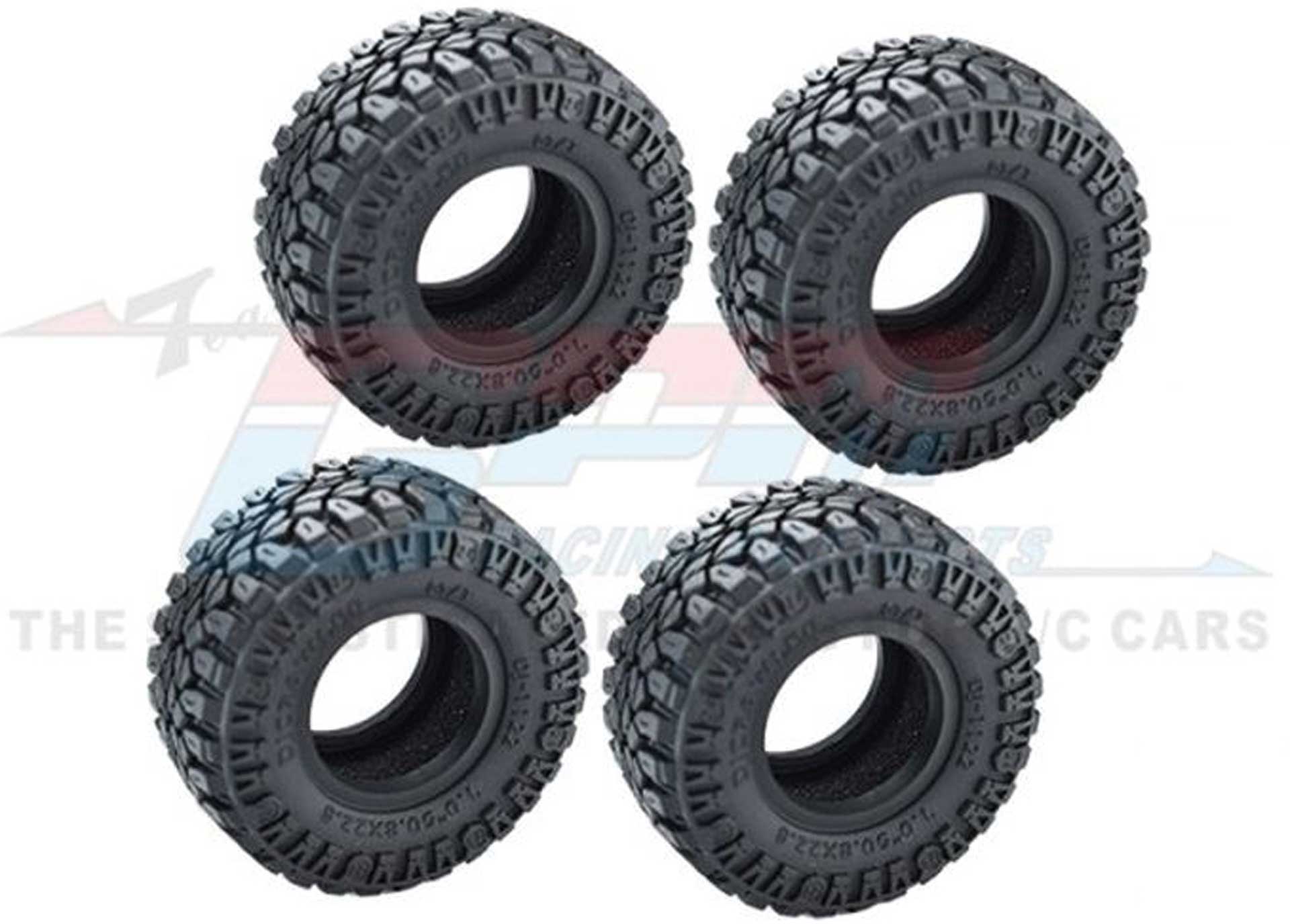 GPM Grip tires 1.0 with inserts 50,8x22,8mm TRX-4M, SCX24