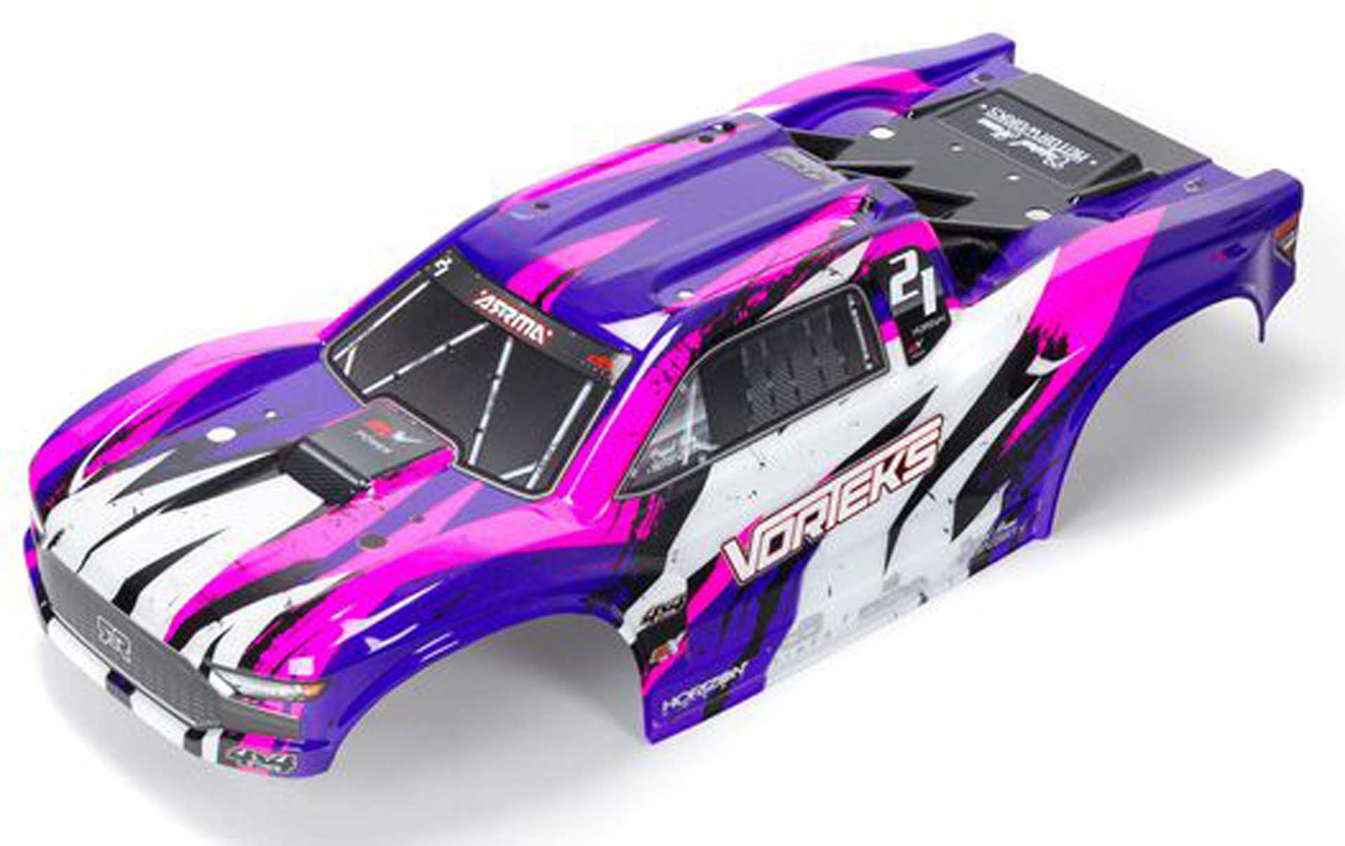 ARRMA VORTEKS 4X4 BLX Painted Decal Trimmed Body(Pourpre)