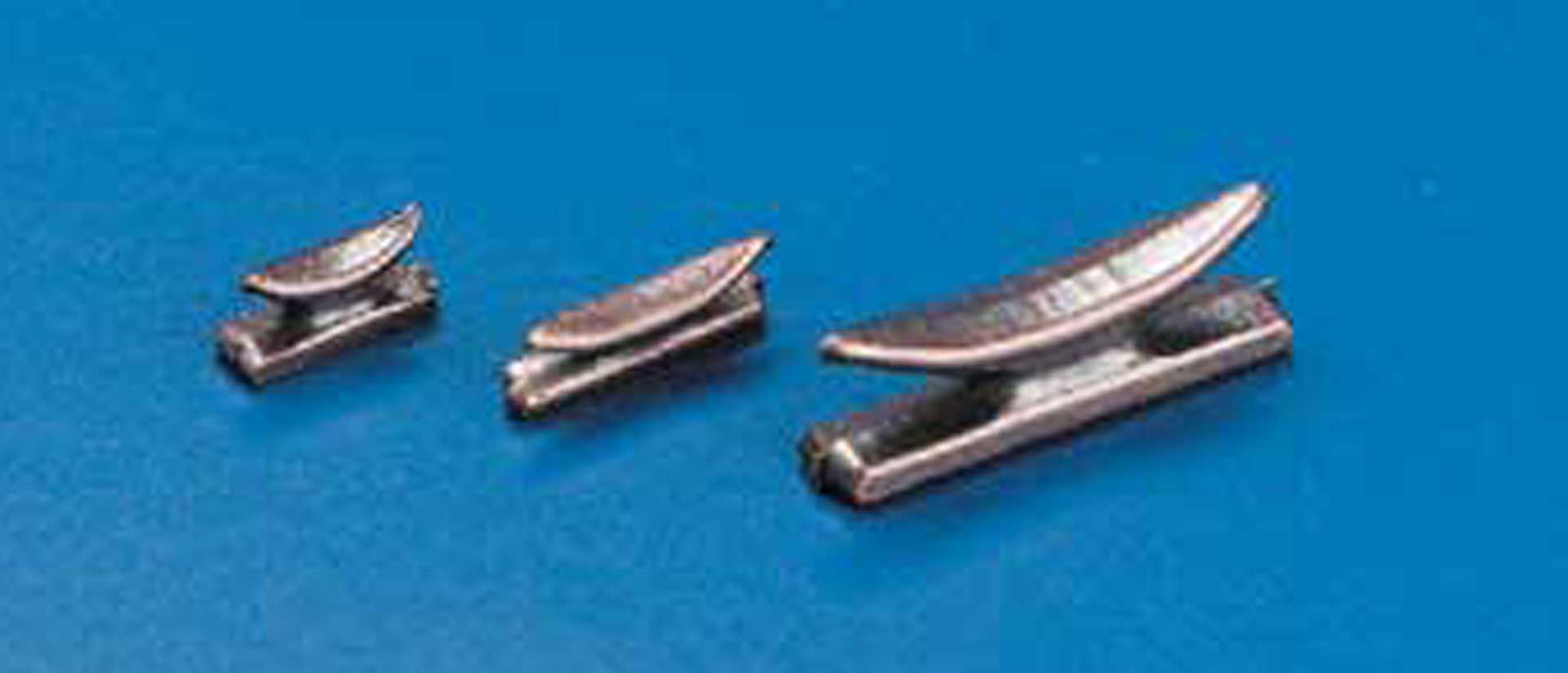 KRICK Cleat burnished metal 16mm (10pcs)