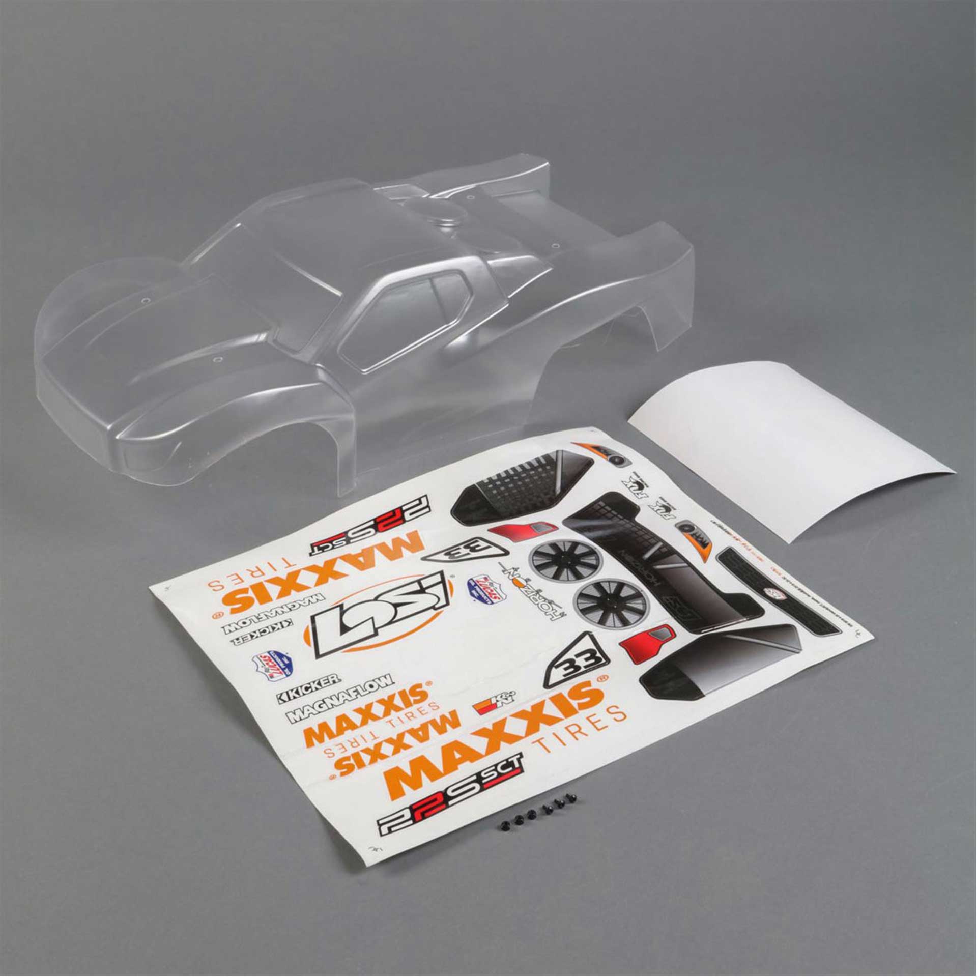 LOSI BODY SET, CLEAR: 22S SCT