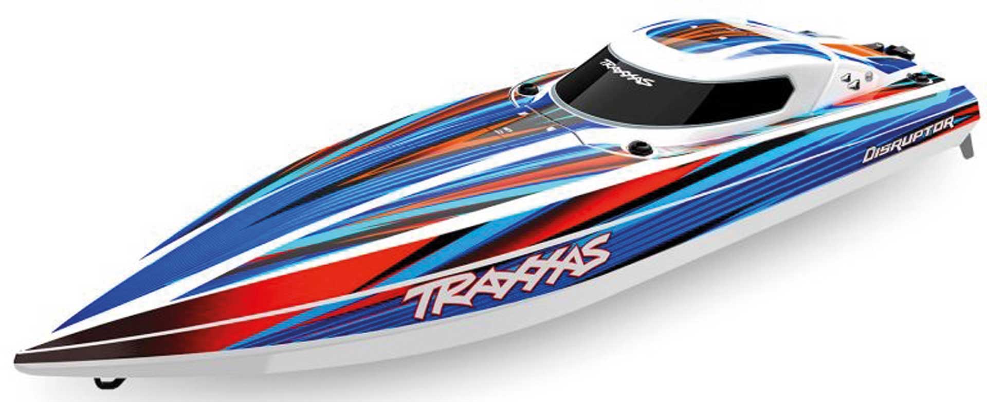 TRAXXAS DISRUPTOR bleu bateau coque en V 26 pouces Auto-érection sans batterie ni chargeur