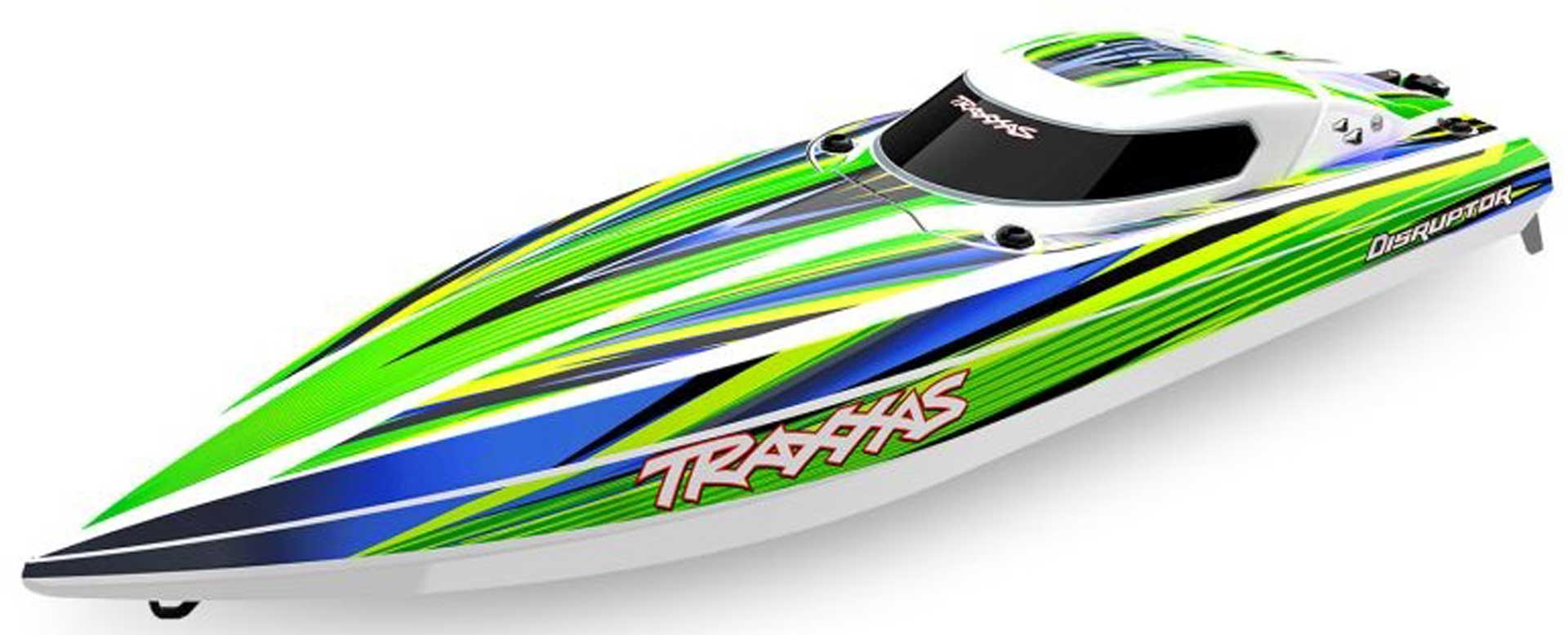 TRAXXAS DISRUPTOR vert bateau coque en V 26 pouces Auto-relevé sans batterie ni chargeur