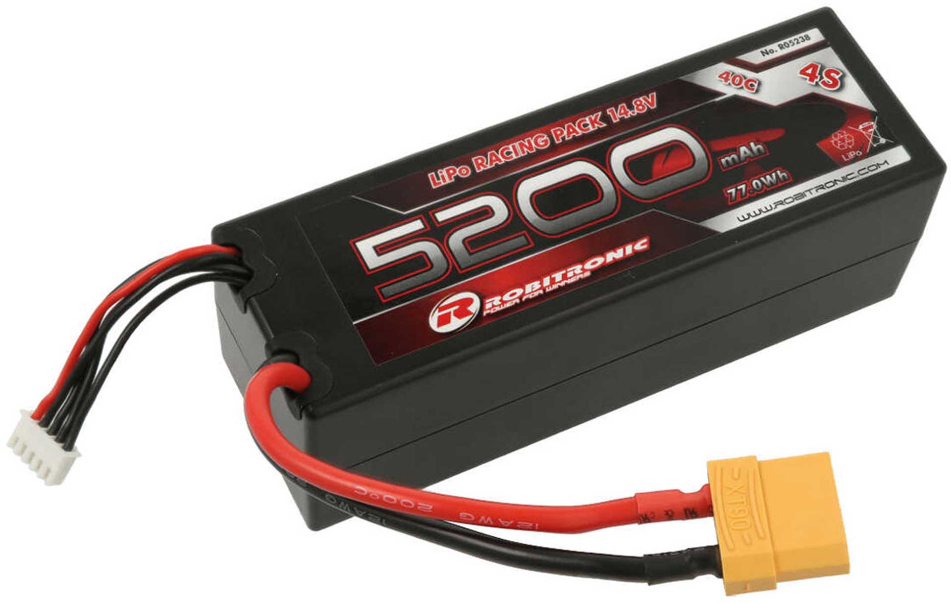 ROBITRONIC LIPO BATTERY 5200MAH 4S 40C XT-90 CONNECTOR