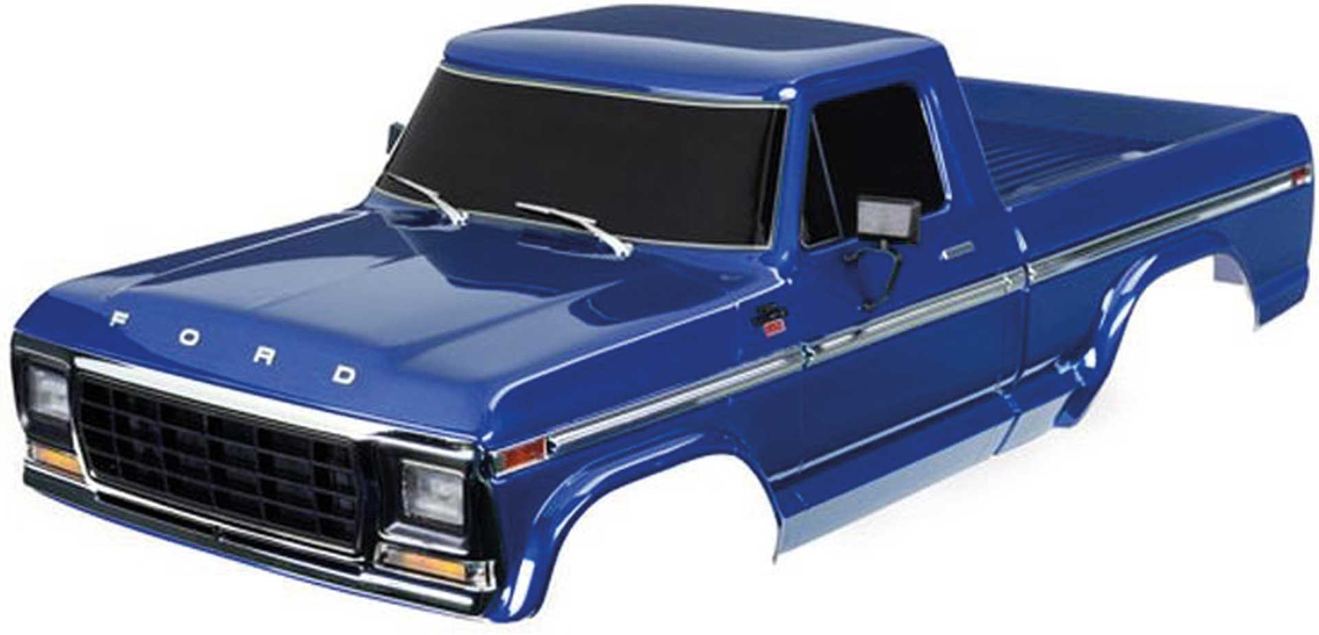 TRAXXAS Carrosserie 1979 Ford F-150 bleu avec Pièces rapportées TRAXXAS TRX-4 High Trail (sans arceau de sécurité, ben. TRX9288)