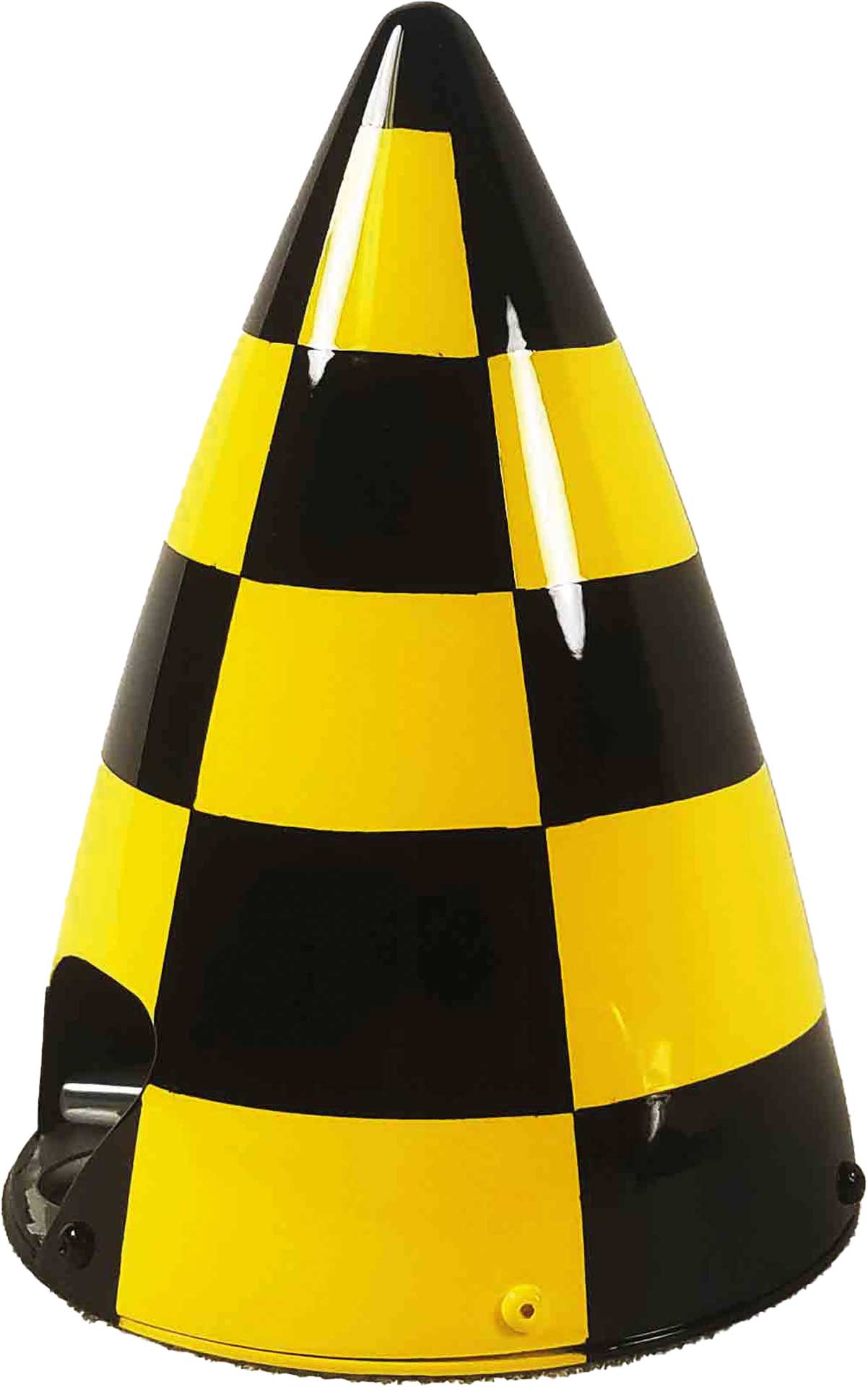 EXTREMEFLIGHT-RC Spinner Carbon 5" (127mm) noir/jaune Motif en damier