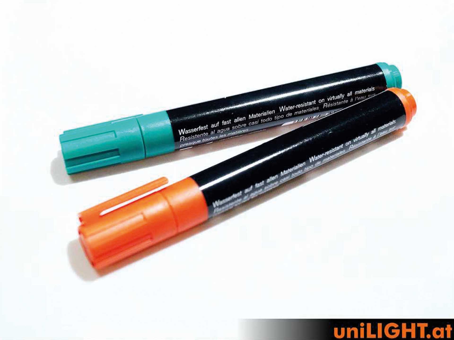 UNILIGHT Permanent Marker Kit RED+GREEN