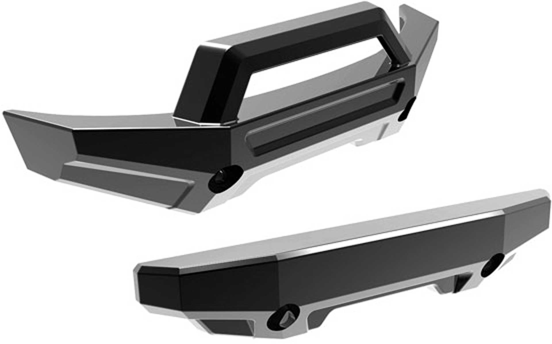 TRAXXAS Bumper v/h noir/chrome : Mini-Maxx