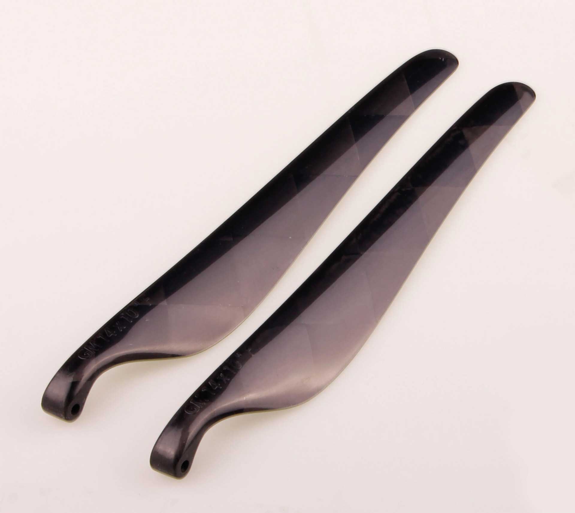 GM Propellers Folding propeller F5J 14x10 flat Carbon black 1 pair