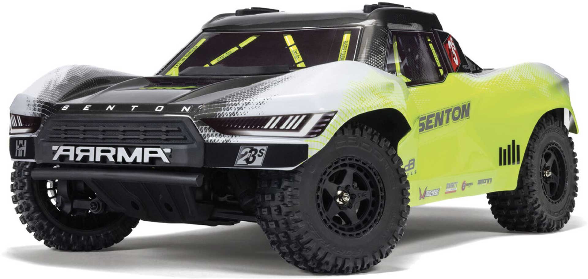 ARRMA SENTON 223S BLX Brushless 1/10 4x4 Short Course Truck RTR avec DSC, jaune