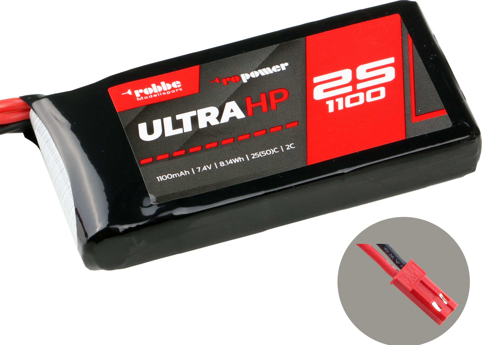 Robbe Modellsport RO-POWER ULTRA HP 1100MAH 7,4 VOLT 2S 25(50)C LIPO AKKU, BEC STECKER