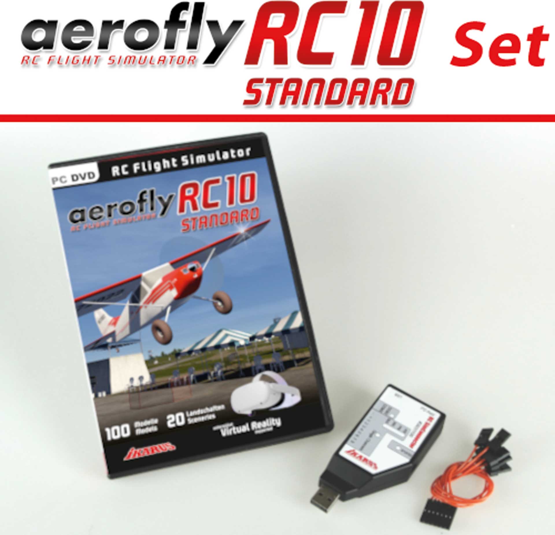 IKARUS Set: Aerofly RC10 "STANDARD" auf DVD mit RC SimConnector