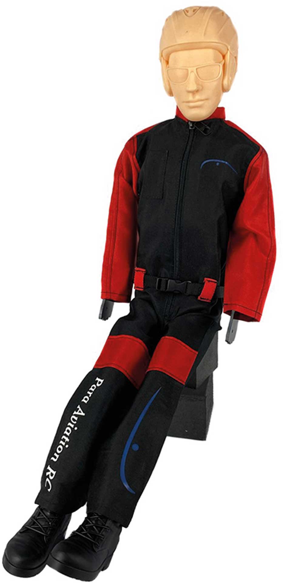 PARA-RC Pilot Noah overall black/red, GFK Arms, unpainted head