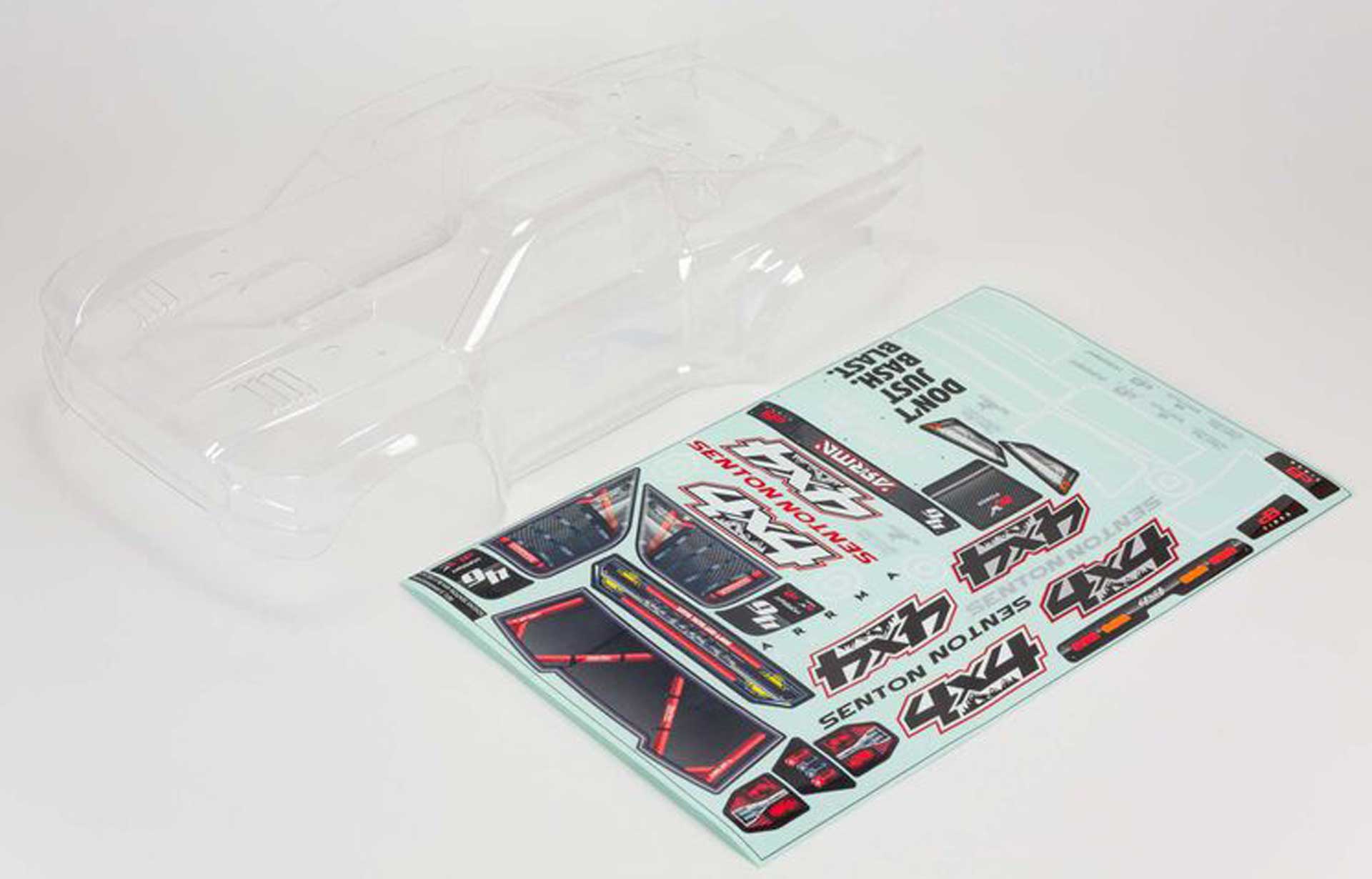 ARRMA Senton 4X4 Clear Body w/Decals And Window Masks