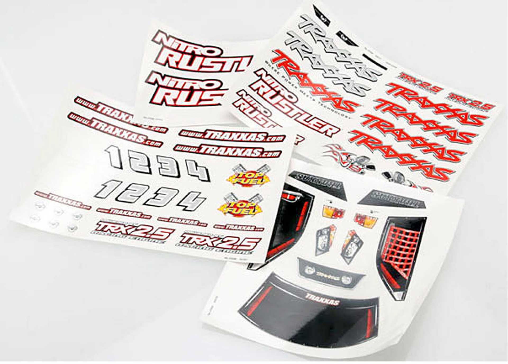 TRAXXAS DECAL SHEETS, NITRO RUSTLER