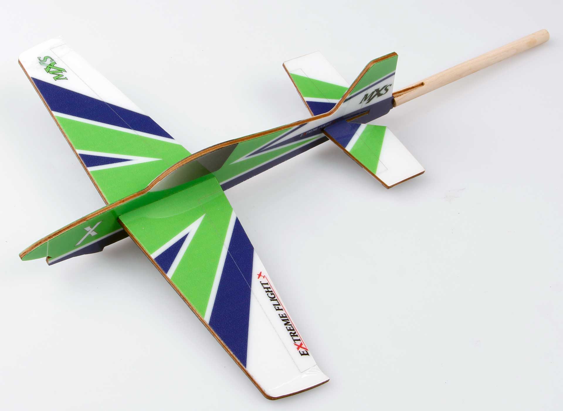 EXTREMEFLIGHT-RC MXS vert /blanc  Stick Plane