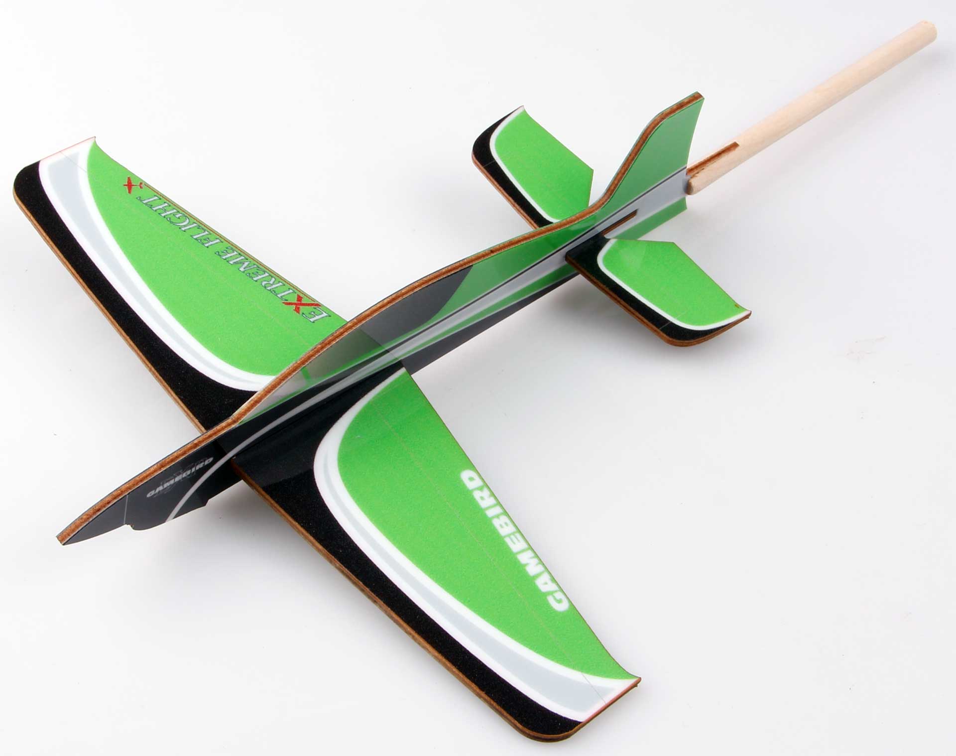 EXTREMEFLIGHT-RC Gamebird vert /blanc  Stick Plane