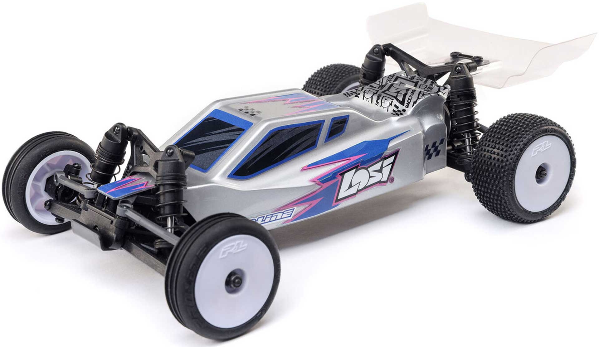 LOSI Micro-B 1/24 2WD Buggy RTR, Silber