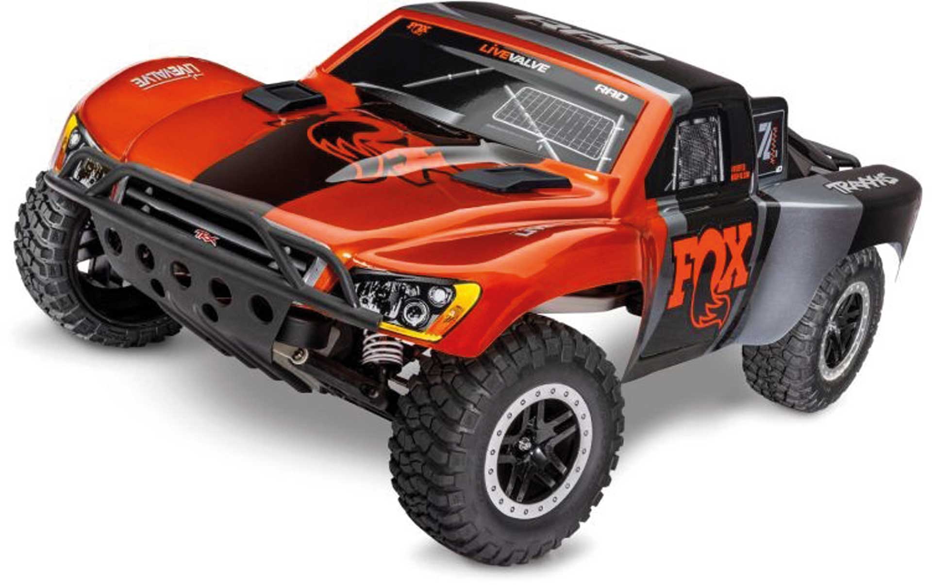 TRAXXAS Slash VXL Clipless FOX 2WD 1/10 Short-Course RTR Brushless, Extreme-HD, sans accu ni chargeur