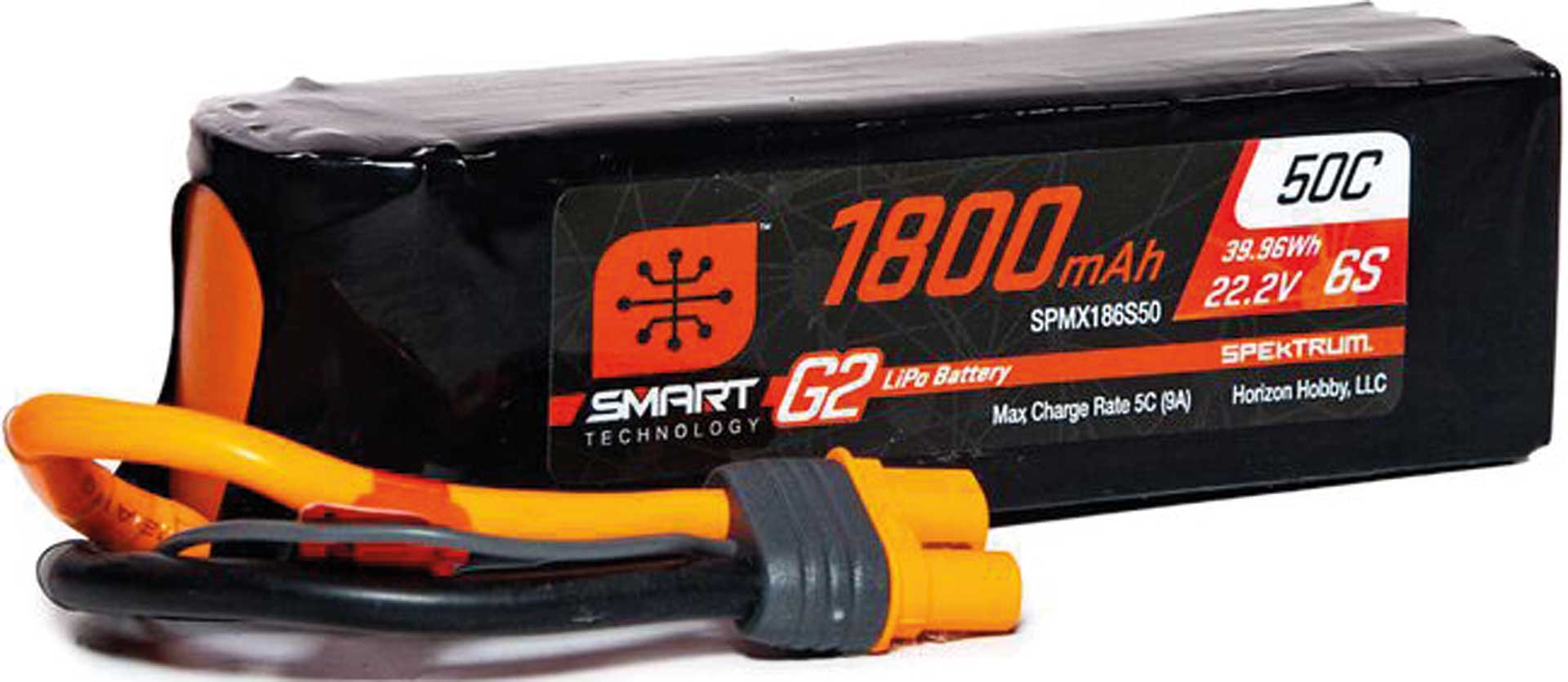 SPEKTRUM 1800mAh 6S 22.2V Smart G2 LiPo 50C; IC3