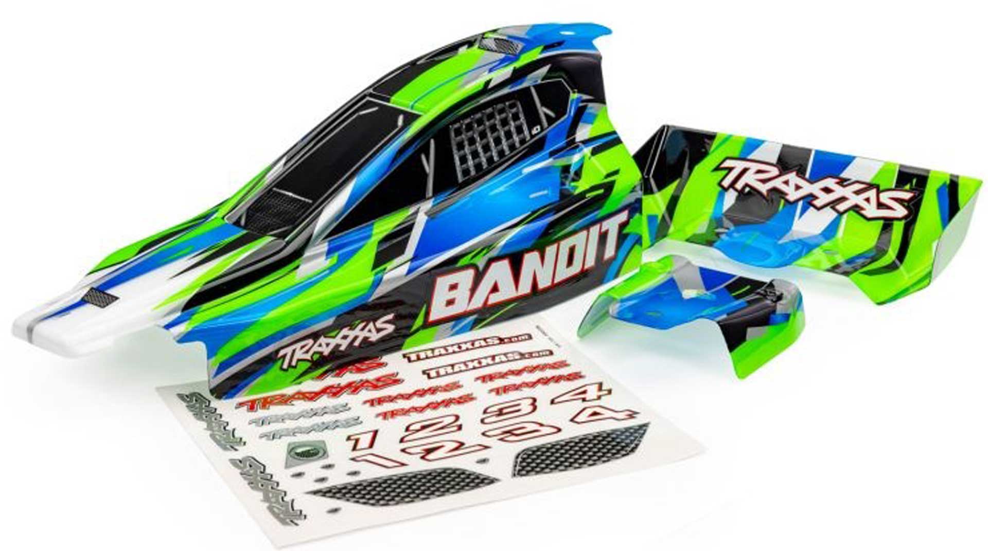 TRAXXAS Karosserie Bandit grün mit Aufkleber