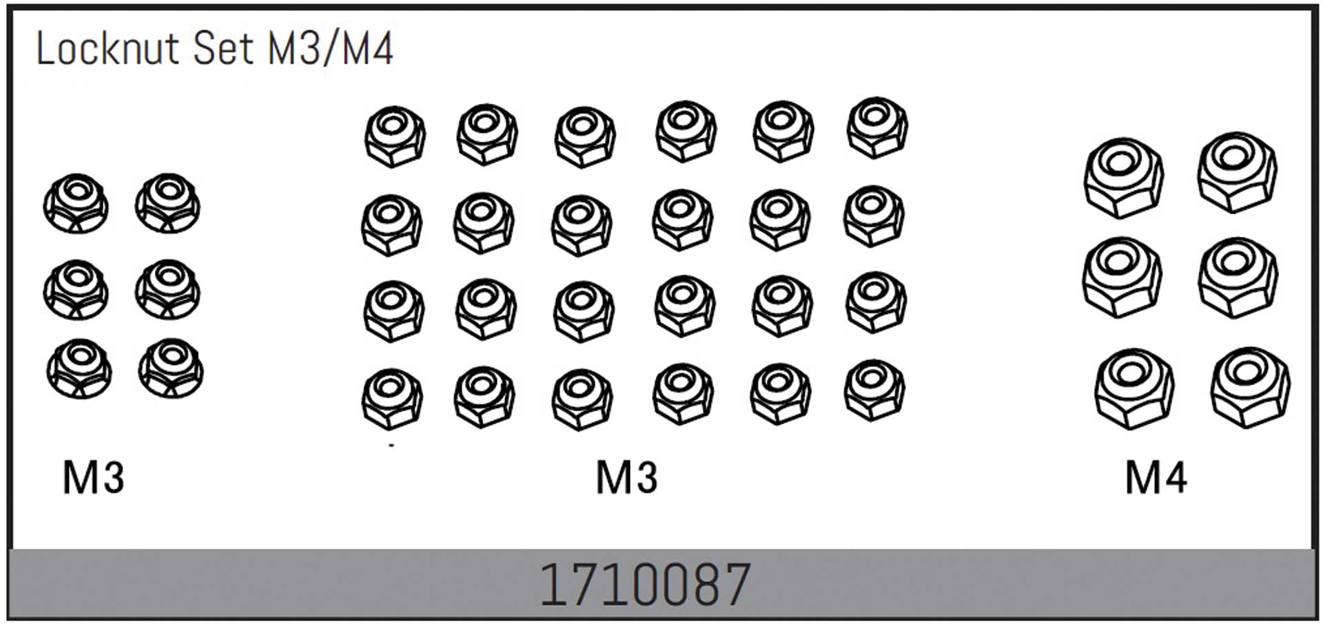 Absima Mamba 7: Nut set M3/M4