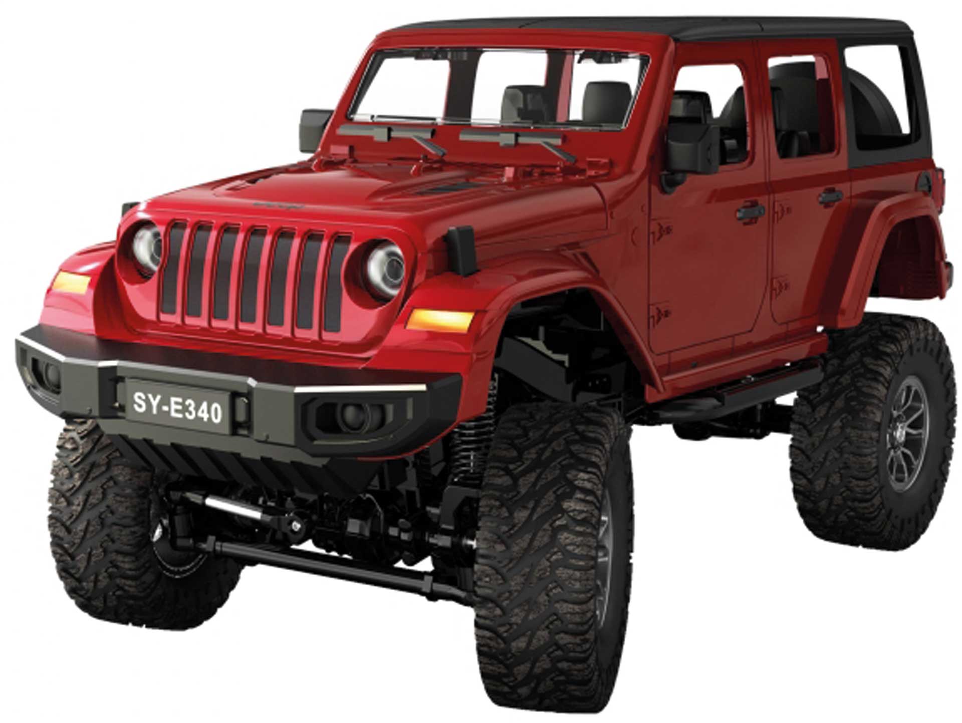 FM-ELECTRICS Jeep Wrangler 1:14 Crawler 4x4 RTR rouge