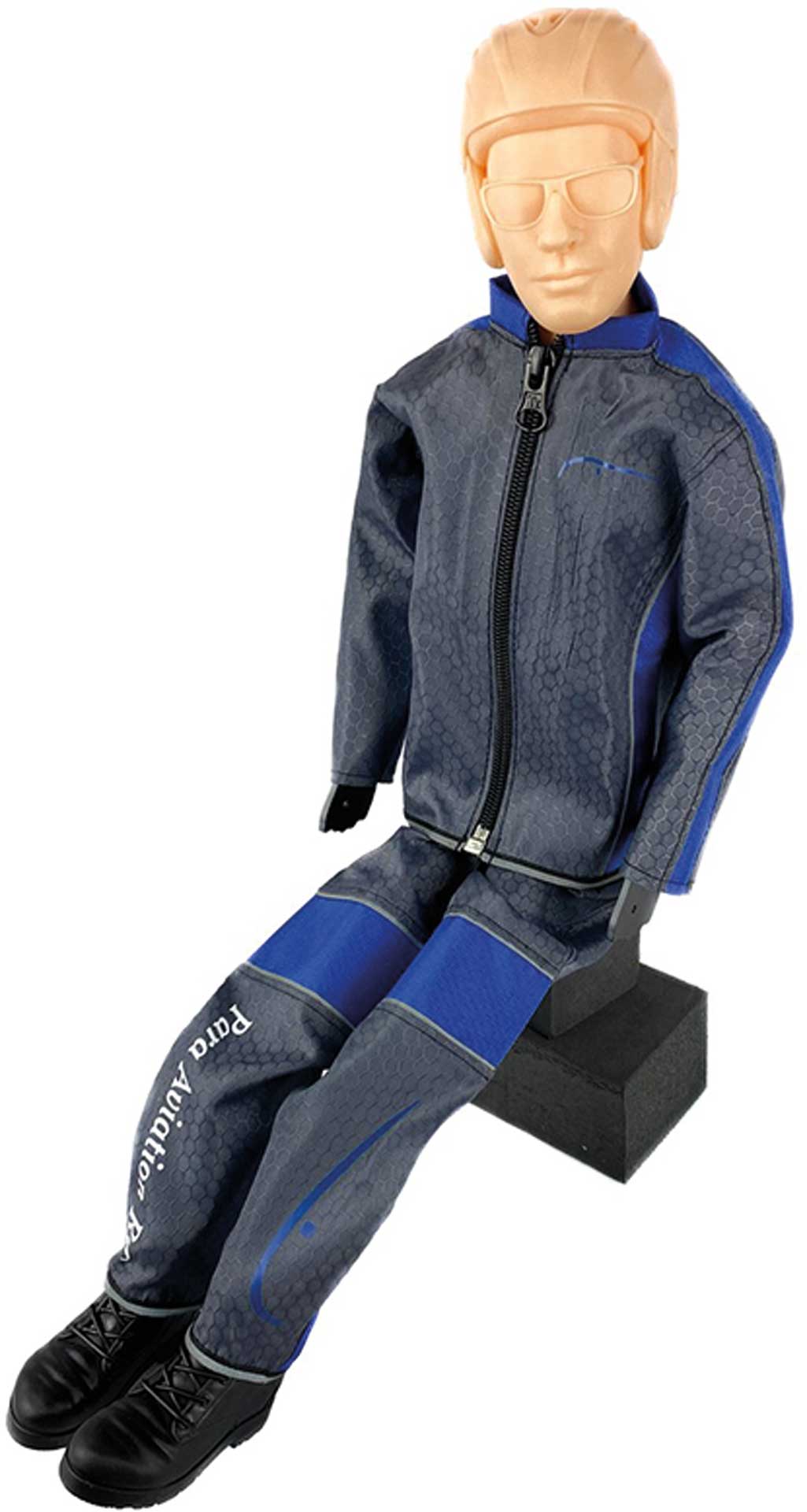 PARA-RC Pilot Noah Noah two-piece suit blue/grey, GFK arms, unpainted head