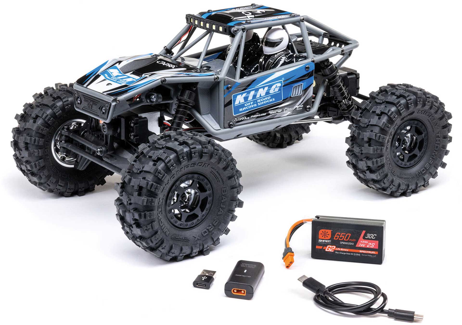 AXIAL UTB18 Capra 4WS 1/18 4WD Trail Buggy RTR inkl. Akku und Ladegerät, blau