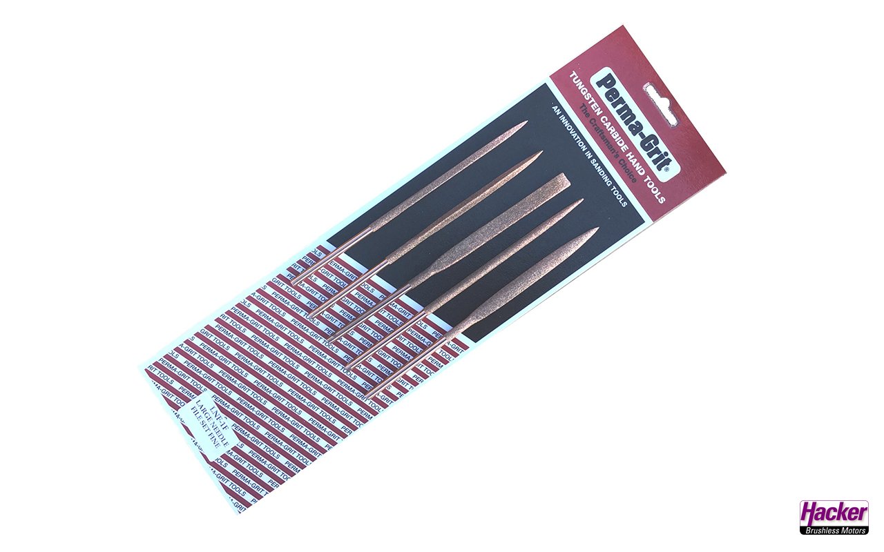 PERMA GRIT 5-piece set "Needle files long" fine