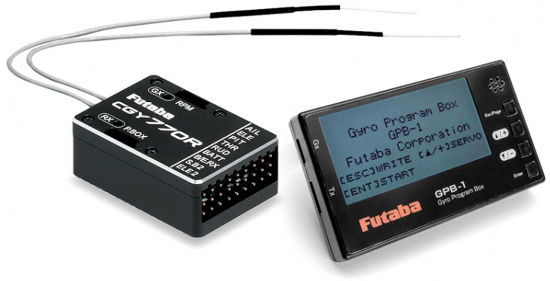 FUTABA CGY770R Récepteur gyroscopique avec GPB-1 Programmeur