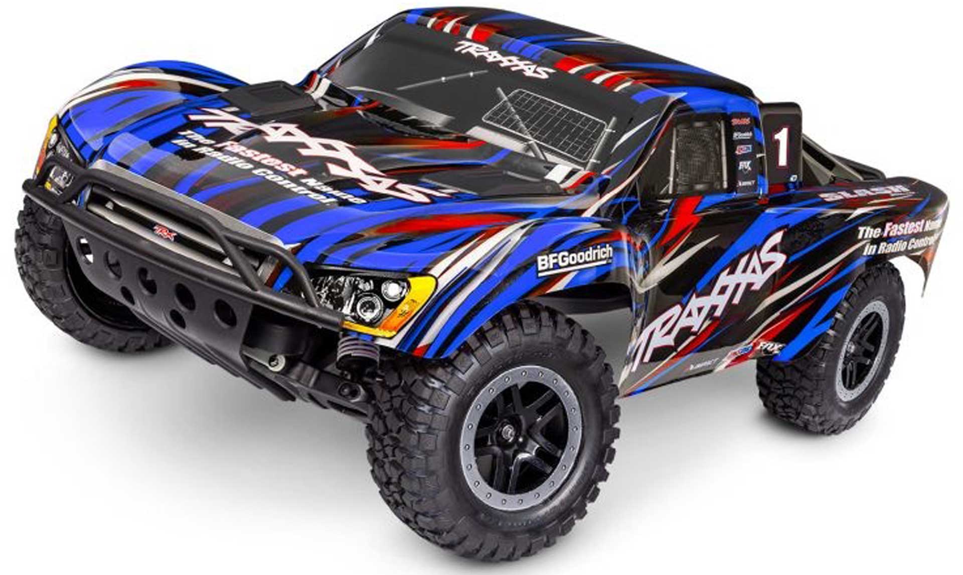 TRAXXAS Slash 1/10 2WD Short-Course-Truck blau RTR BL-2S Brushless, HD, ohne Akku/Lader mit Clipless