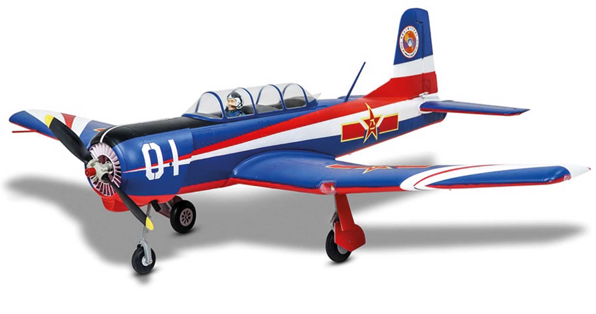 FMS Nanchang CJ-6 V2 PLAAF-Team PNP - 120 cm - inkl. Reflex Gyro System