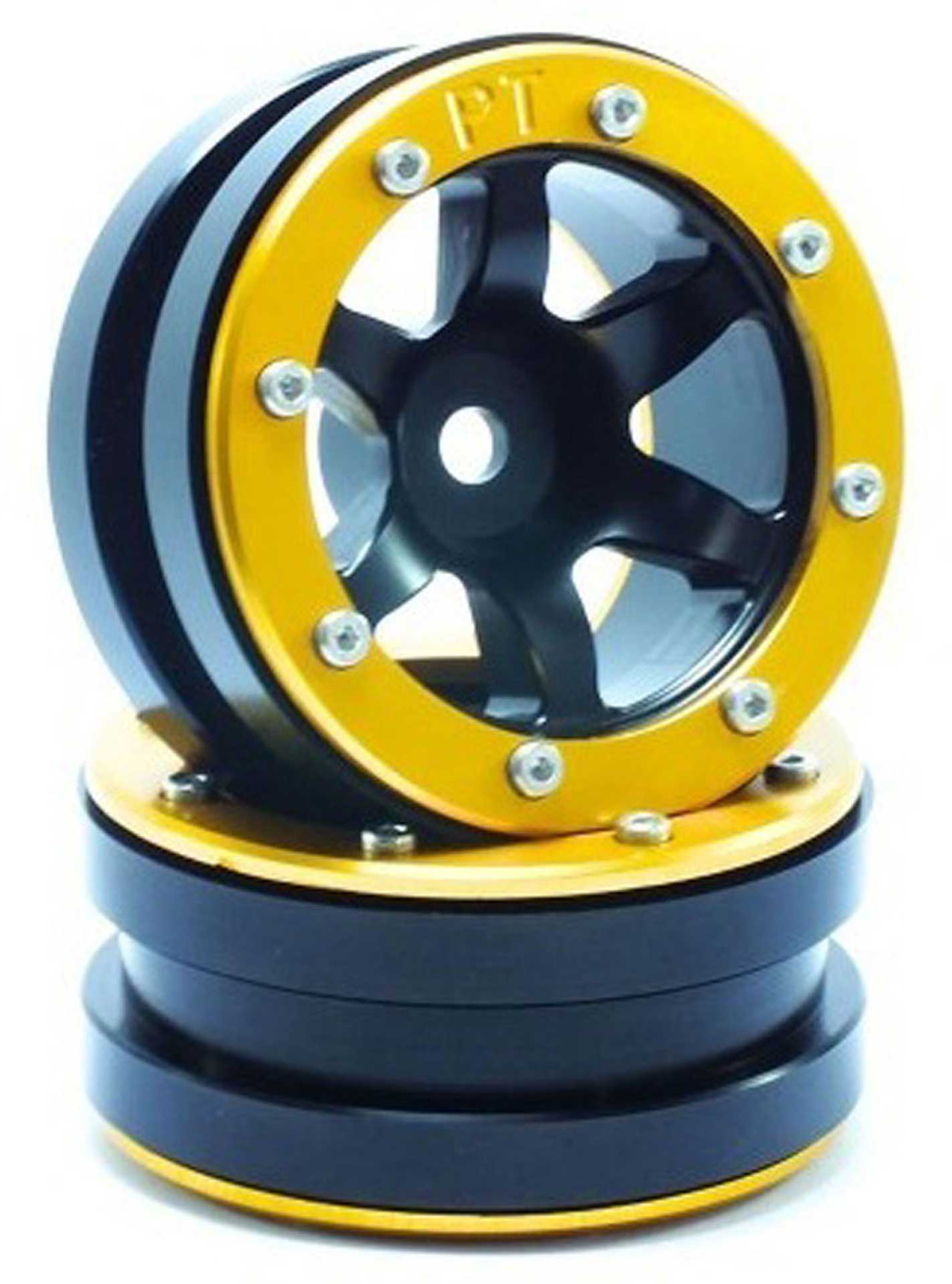 METSAFIL BEADLOCK WHEELS PT- WAVE SCHWARZ/GOLD 1.9 (2 ST.)