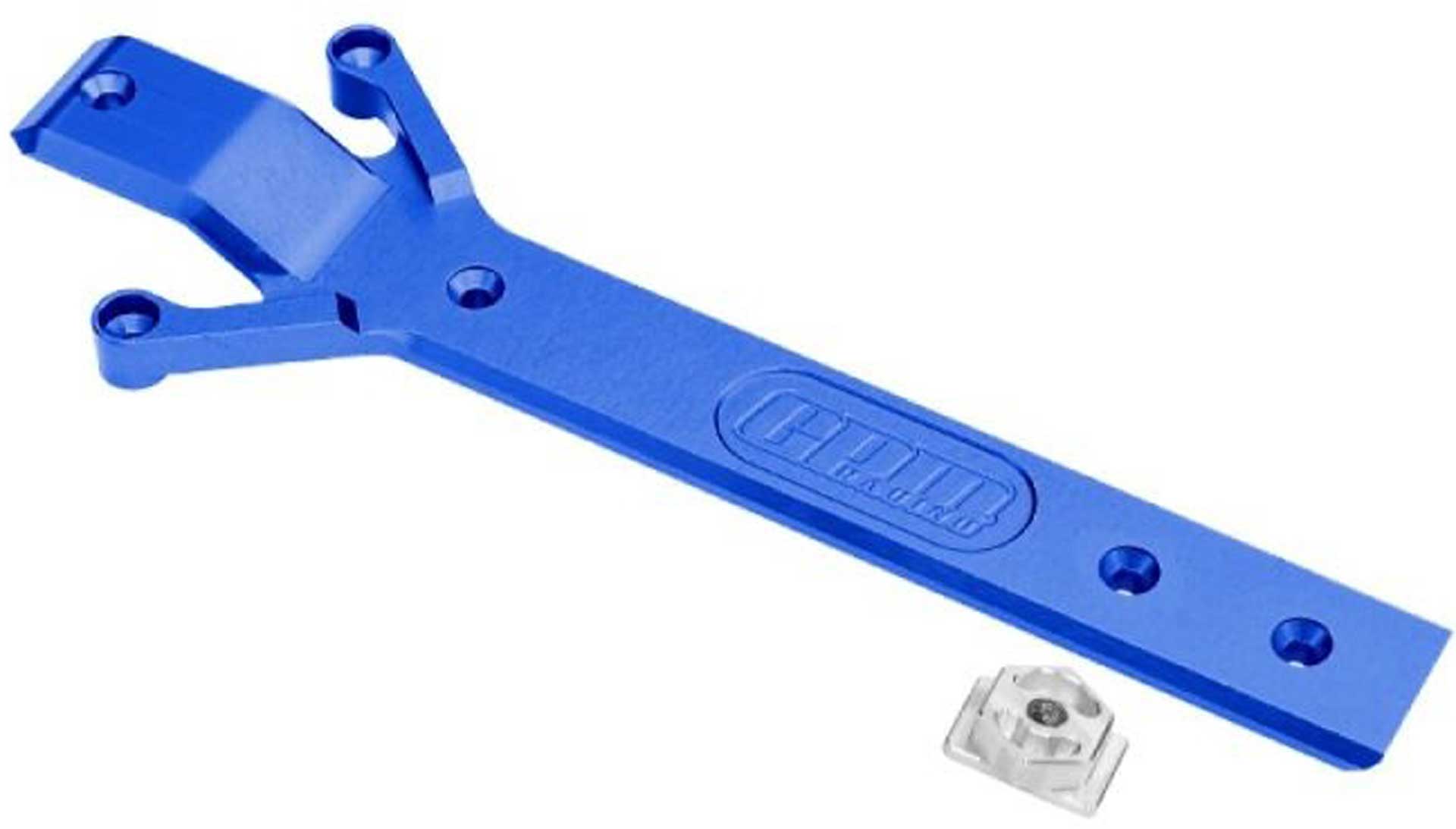 GPM Alu-Chassis-Platte blau (1) TRX MiniMaxx