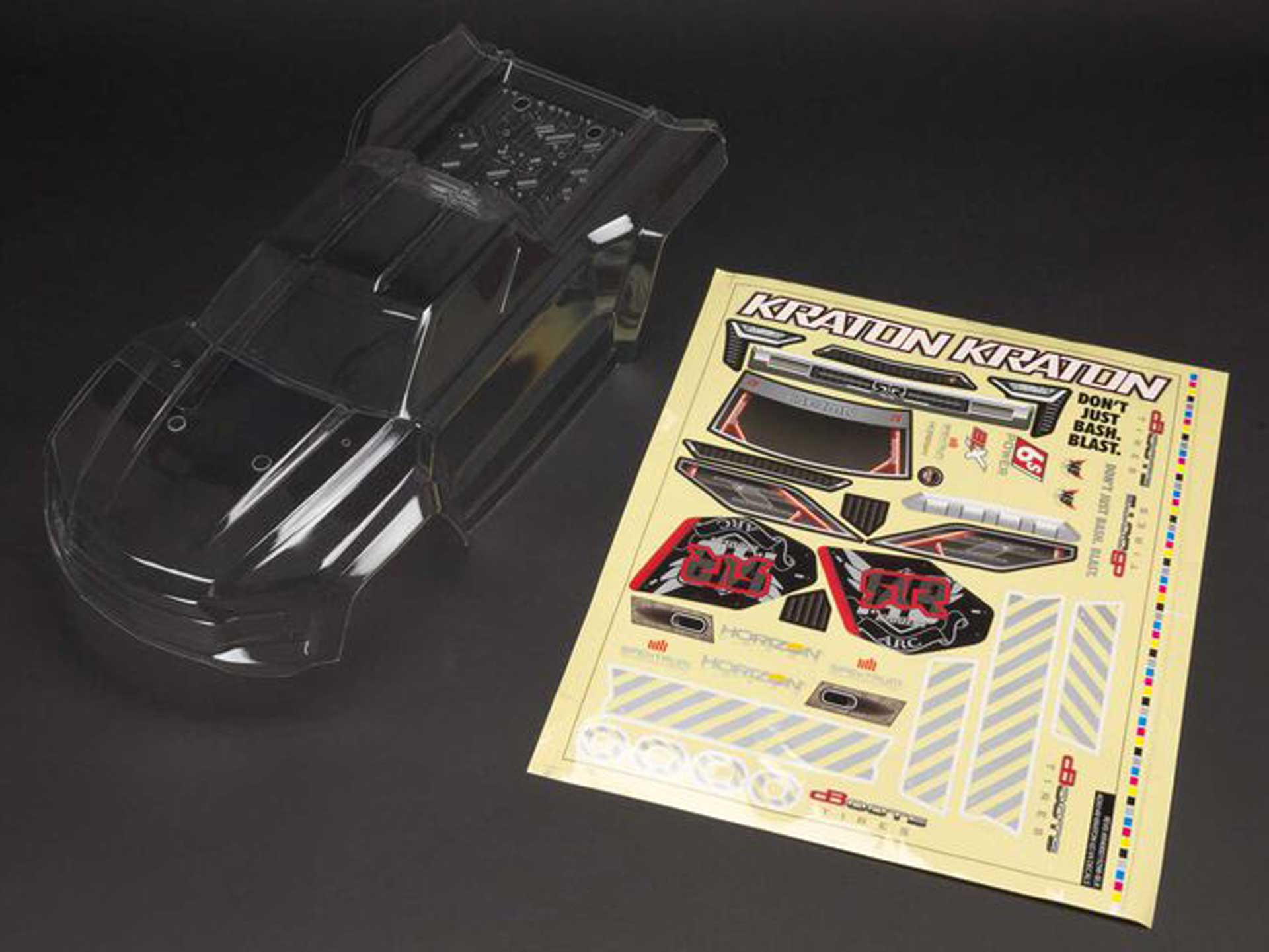 ARRMA Kraton 6S BLX Clear Bodyshell (inc. Decals)