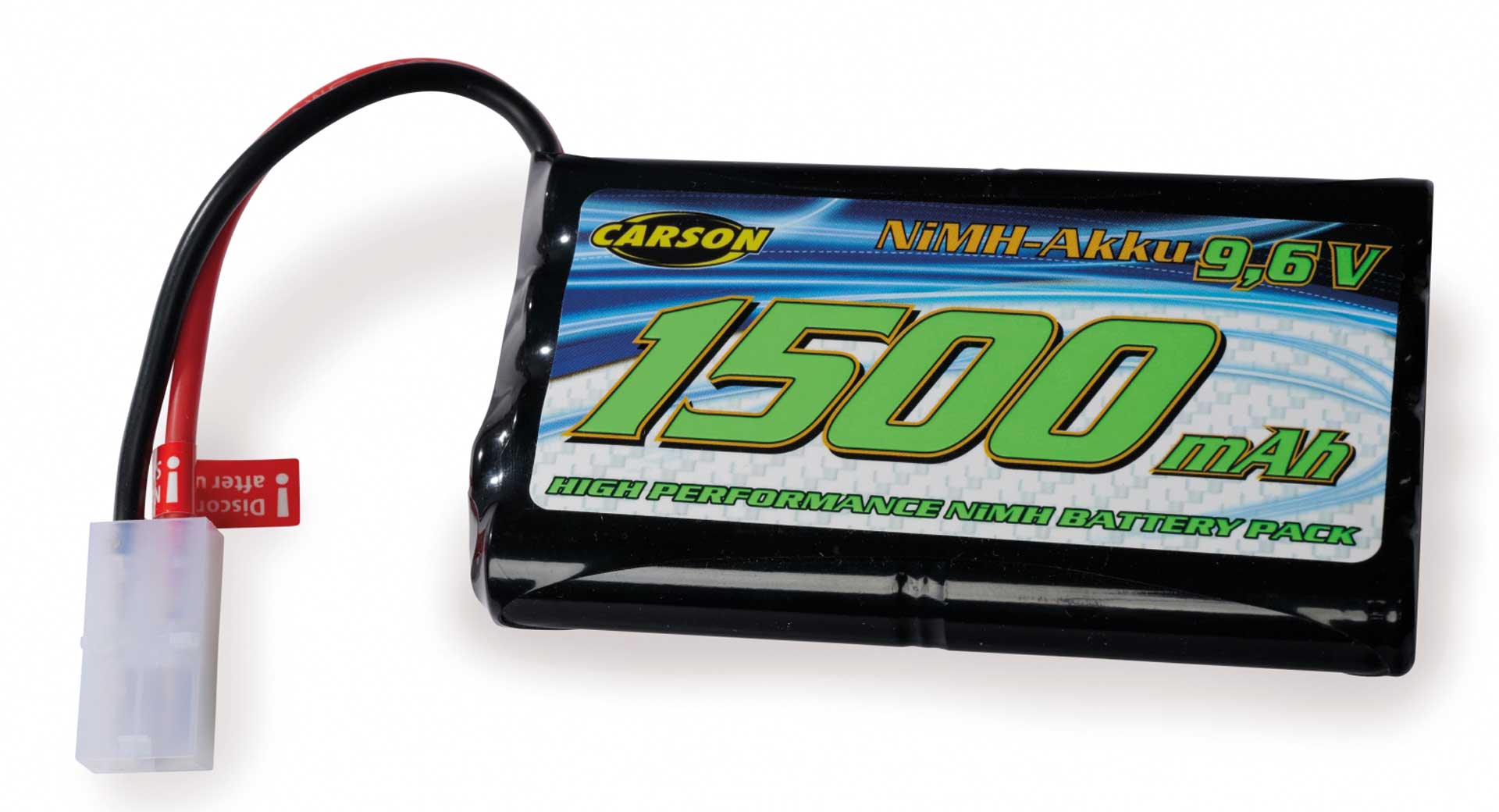 CARSON NiMH Akku 9,6V 1500mah Tamiya-Anschluss