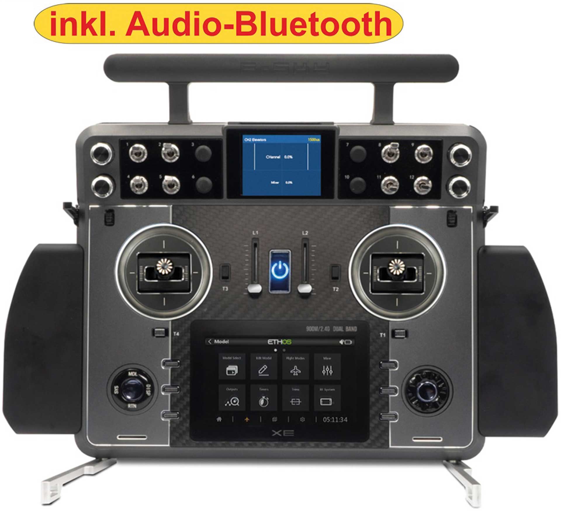 TANDEM XE EU/LBT FrSky Senderset 2,4Ghz Akku, Alu-Koffer + Audio-Bluetooth